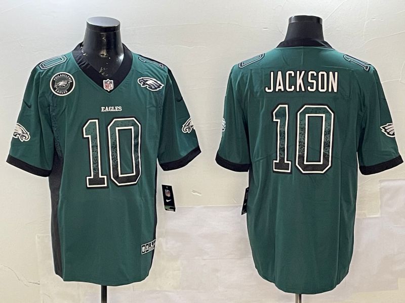 Men Philadelphia Eagles #10 Jackson Green 2025 Nike Drift Fashion Color Rush Limited NFL Jersey style 6